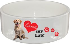The Memory Company I Love My Labrador Ceramic Pet Bowl, 2.5-cups