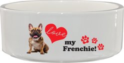The Memory Company I Love My French Bulldog Ceramic Pet Bowl, 3.75-cups