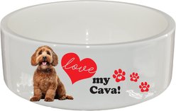 The Memory Company I Love My Cavapoo Ceramic Pet Bowl, 2.5-cups