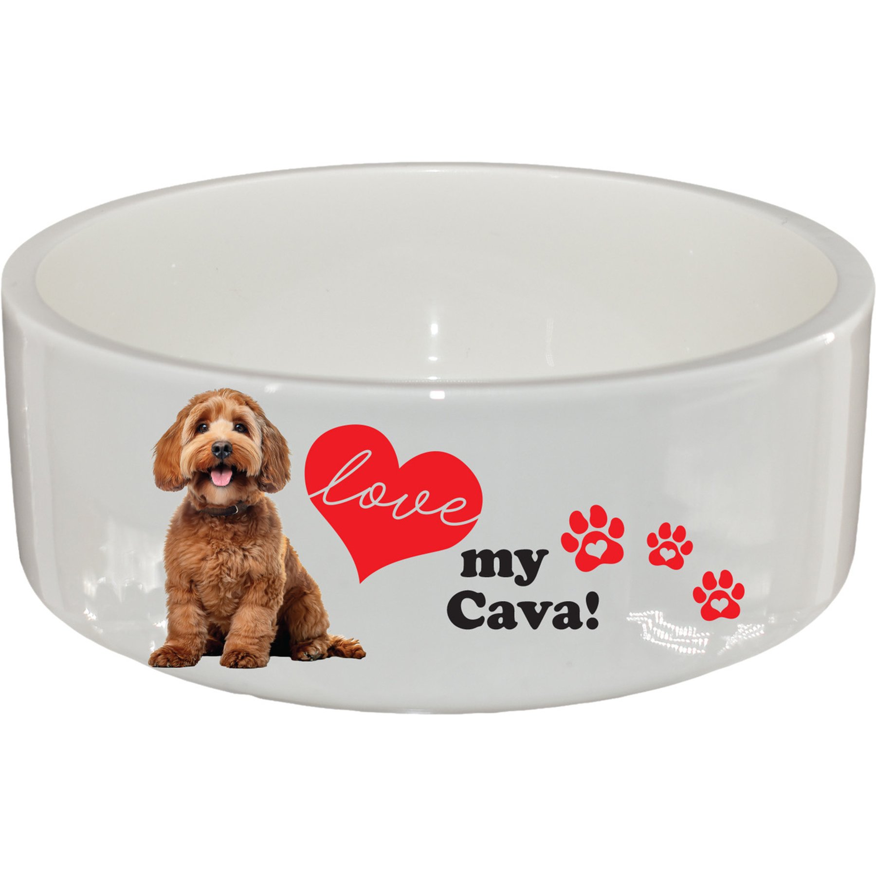 The Memory Company I Love My Cavapoo Ceramic Pet Bowl, 2.5-cups