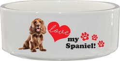 The Memory Company I Love My Springer Spaniel Ceramic Pet Bowl, 3.75-cups