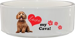 The Memory Company I Love My Cavapoo Ceramic Pet Bowl, 3.75-cups