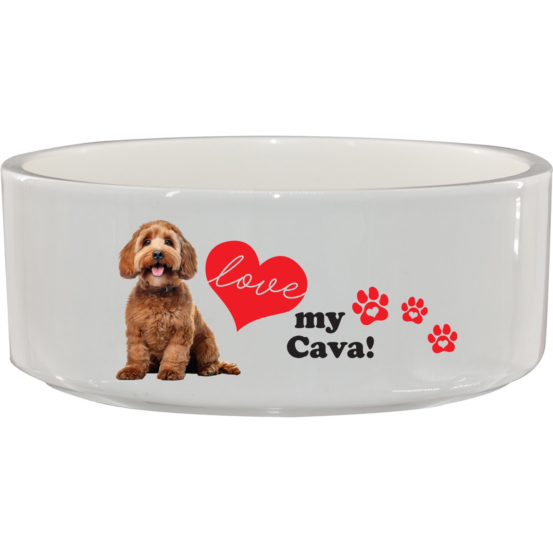 The Memory Company I Love My Cavapoo Ceramic Pet Bowl, 3.75-cups