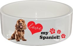 The Memory Company I Love My Springer Spaniel Ceramic Pet Bowl, 2.5-cups