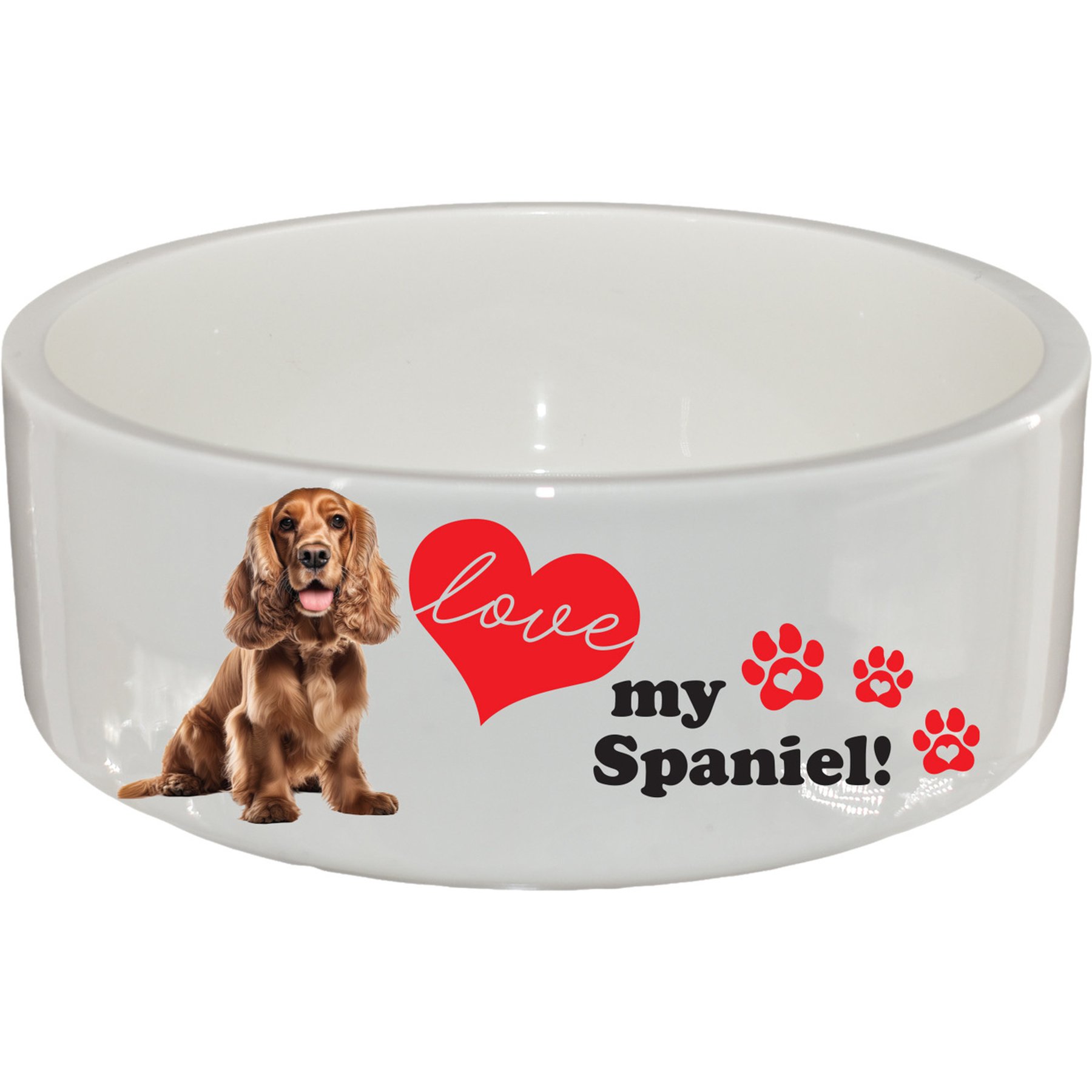 The Memory Company I Love My Springer Spaniel Ceramic Pet Bowl, 2.5-cups
