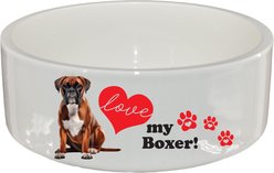 The Memory Company I Love My Boxer Ceramic Pet Bowl, 2.5-cups