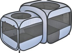 EighteenTek Pop up Portable Dog & Cat Playpen, Grey, Large