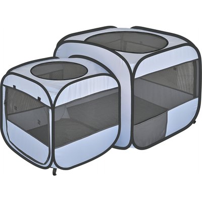 EighteenTek EighteenTek Pop up Portable Dog & Cat Playpen, Grey, Large