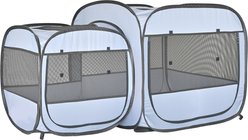 EighteenTek Pop up 2-in-1 Portable Dog & Cat Playpen, Grey, Large