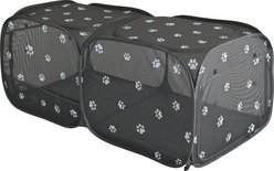 EighteenTek Portable 2 Mesh Room Pop Up Dog Playpen, Grey, Large
