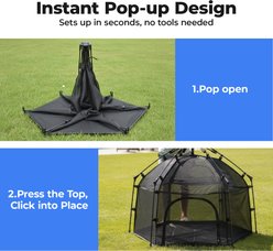 EighteenTek Catio Outdoor Cat Pen, Black, Large slide 2 of 7