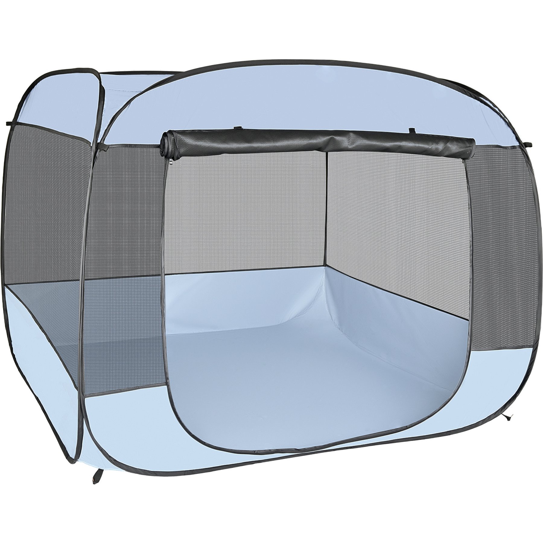 EighteenTek Pop-Up Screen Tent Dog Playpen, Grey, X-Large
