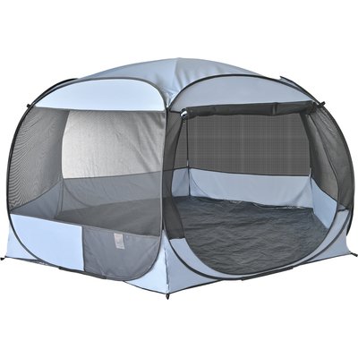 EighteenTek EighteenTek Pop Up Screen Tent Dog Playpen, Grey, XX-Large