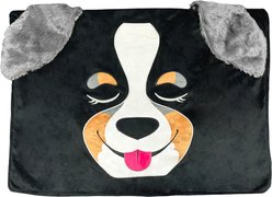 Happy Nappers Pet Bed In A Box: Benny The Dog Covered Bed Cover, Black, Large