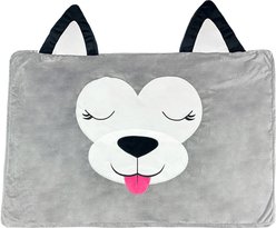Happy Nappers Pet Bed In A Box: Daisy The Dog Covered Bed Cover, Gray, Medium