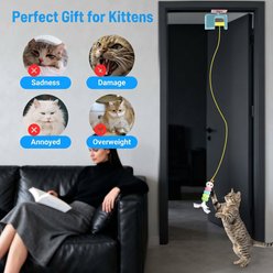 Kseroo USB‑C Rechargeable Automatic String Feather Interactive Scratcher Cat Toy, Blue slide 2 of 6