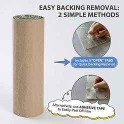 Kseroo Trimmable Self‑Adhesive Carpet & Replacement Cat Scratcher Pad, Grey, 40 x 12-in slide 2 of 6