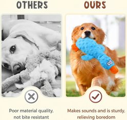 Kseroo Mellow Calming Duck Durable Quack Sound Chew & Plush Dog Toy, Blue slide 2 of 8