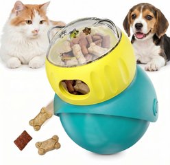 Kseroo Wobble Treat Dispenser Ball & Interactive Puzzle Chaser Small Dog & Cat Toy, Green