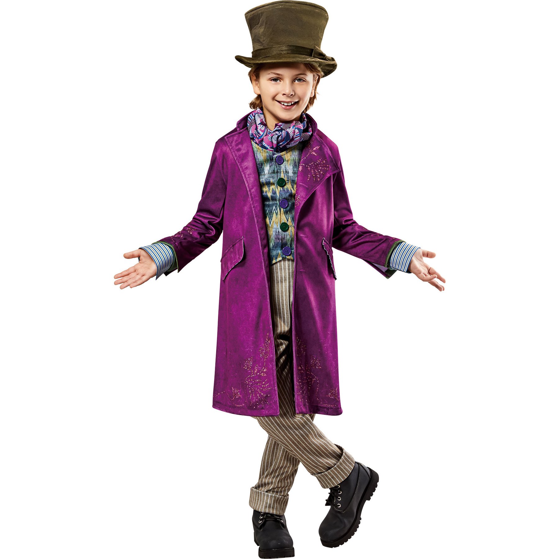Rubie's Costume Company Wonka Movie Willy Wonka Deluxe Kid Costume, Purple, X-Small