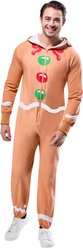 Rubie's Gingerbread Man Hooded Zipster Adult Costume, Tan, X-Large