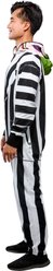 Rubie's Costume Company Beetlejuice Hooded Zipster Adult Costume, Black/White, Large slide 2 of 6
