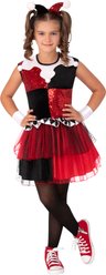 Rubie's Costume Company DC Comics Harley Quinn Kid Costume, Red, Large