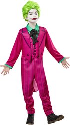 Rubie's Costume Company Batman Classic 1966 Joker Deluxe Kid Costume, Pink, Large