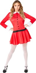 Rubie's Costume Company Willy Wonka & The Chocolate Factory Veruca Salt Adult Costume, Red, Large slide 1 of 5