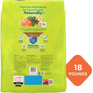 Purina Cat Chow Naturals Original No Artificial Flavors or Preservatives Added Vitamins, Minerals & Nutrients Real Chicken Dry Cat Food, 18-lb bag