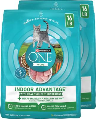 Purina ONE +Plus Indoor Advantage with Real Turkey Adult Dry Cat Food (16-lb)