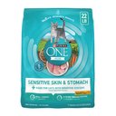 Purina ONE +Plus Sensitive Skin & Stomach Adult Natural Digestive Dry Cat Food, 22-lb bag