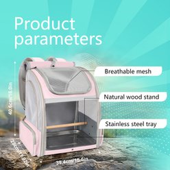 Halinfer Bird Carrier Backpack, Pink slide 2 of 6