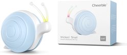 Cheerble Wicked Snail Automatic Interactive Cat Toy, Blue White