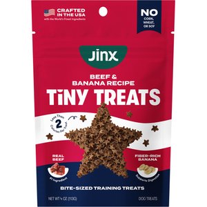 Jinx Beef & Bananas Soft & Chewy Dog Treats, 4-oz bag