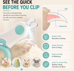 FurriHop LED Lights Small Animal Nail Clipper, Blue slide 2 of 7