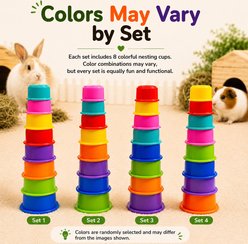 FurriHop Rainbow Stacking Cups Foraging Games & Puzzles Training Rabbit Toy, 8 count slide 2 of 6