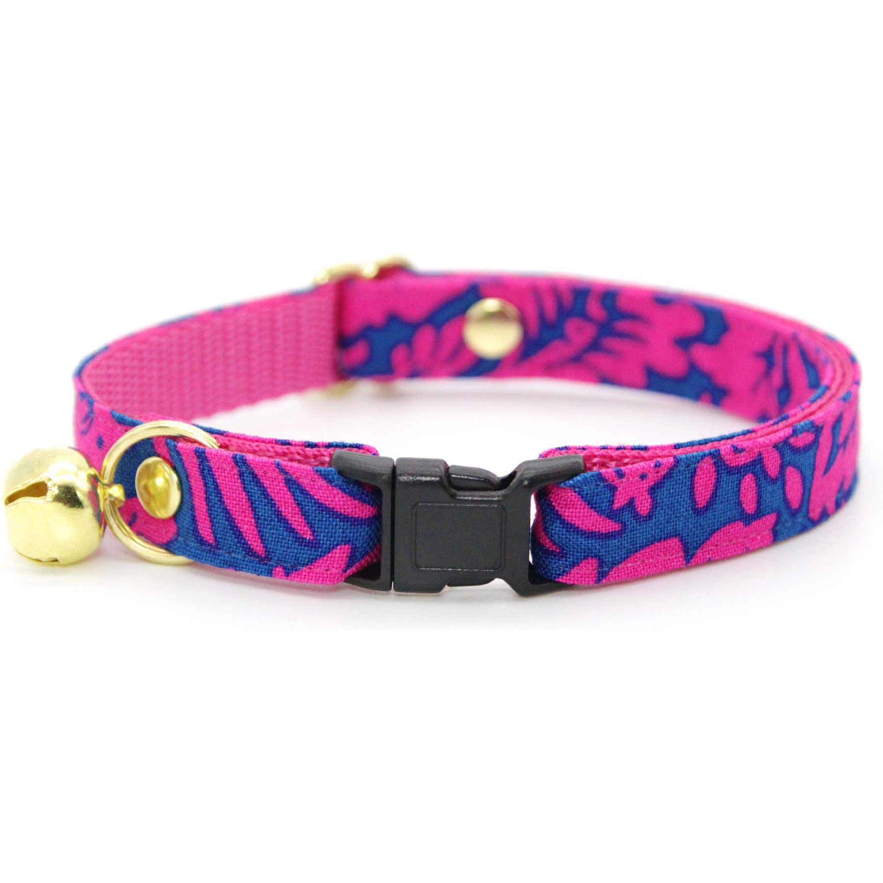 Made By Cleo Cabana Pink Cat Collar, 8 to 13-in neck