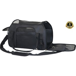 EliteField Soft-Sided Airline-Approved Dog & Cat Carrier Bag, Black, 17-in