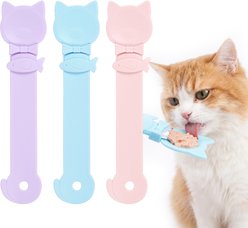 Mora Pets No-Mess Strip Squeeze Spoons Cat Puree Feeders, 3 count