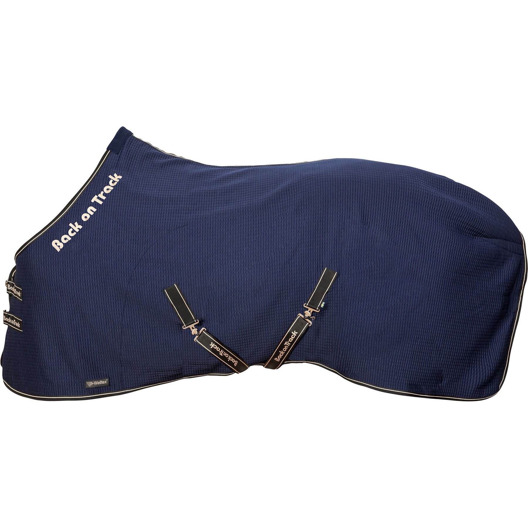 Back on Track Quick Cooler Sweat Horse Blanket, Navy, 81-in