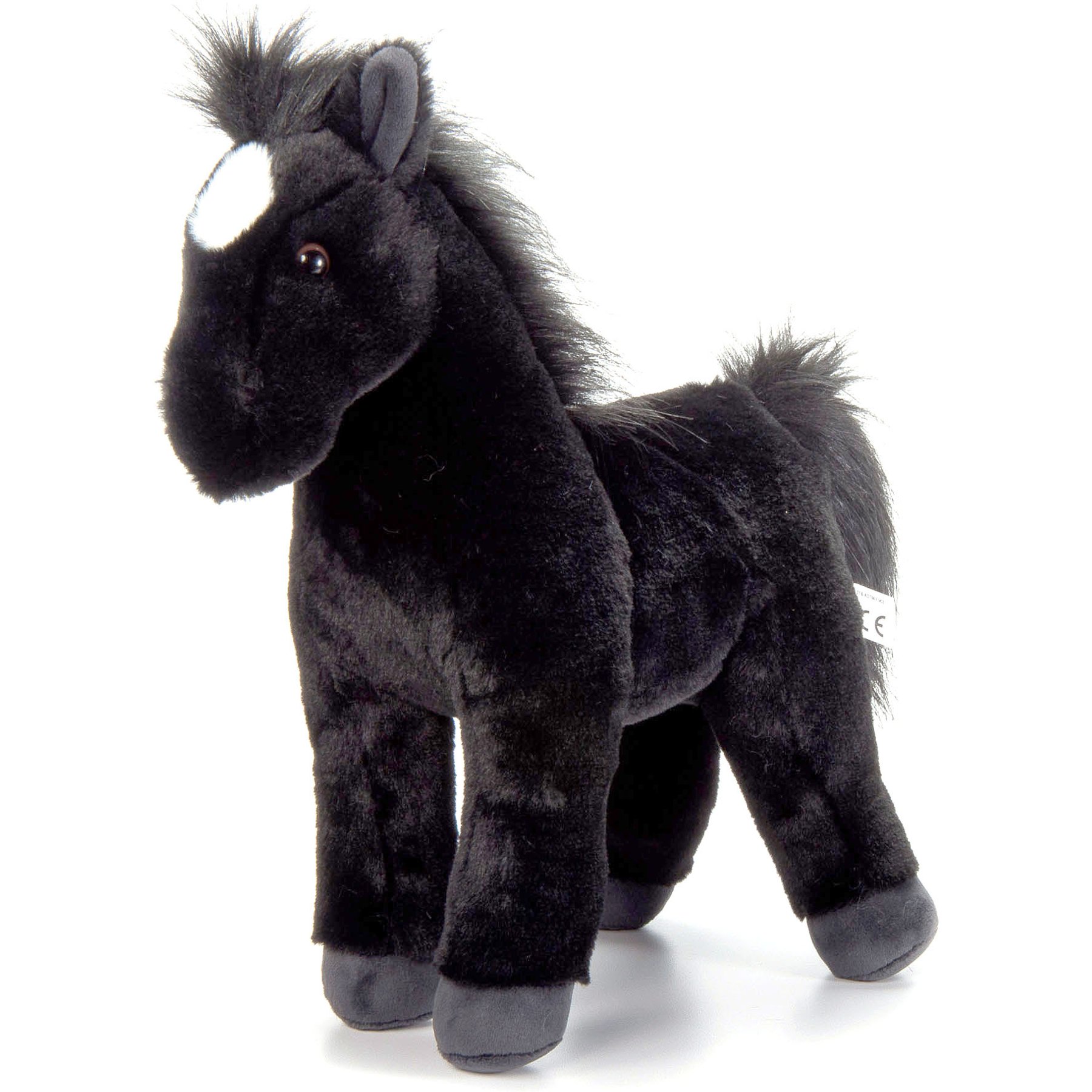 The Petting Zoo Black Horse Standing Stuffed Animal
