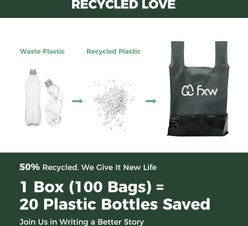 FXW 2-Ply Extra Thick Leak-Proof Unscented Dog Poop Bags, Large: 14 x 9-in, 100 count slide 2 of 7