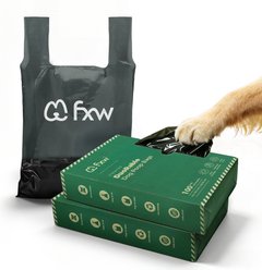 FXW 2-Ply Extra Thick Leak-Proof Unscented Dog Poop Bags, Large: 14 x 9-in, 200 count