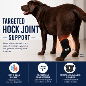 Labra Canine Heat Cold Therapy Dog Leg Wrap, Large