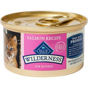 Blue Buffalo Wilderness Kitten Salmon Grain-Free Canned Cat Food, 3-oz, case of 24