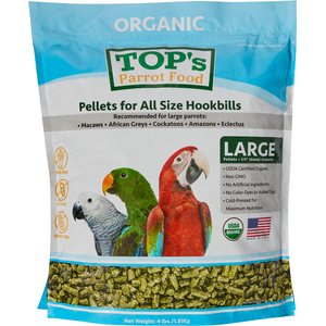 TOP's Parrot Food Organic Pellets Bird Food, 4-lb bag