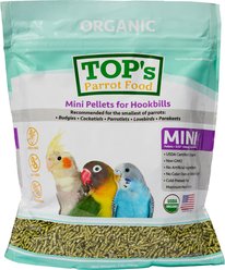 TOP's Parrot Food Organic Mini Pellets Bird Food, 1-lb bag