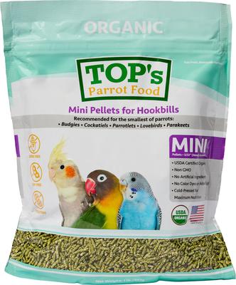 TOP'S PARROT FOOD Organic Mini Pellets Bird Food, 1-lb bag - Chewy.com