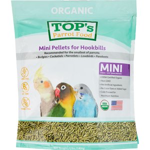 TOP's Parrot Food Organic Mini Pellets Bird Food, 4-lb bag